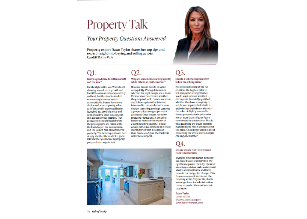 Style of the City, Autumn 2026: Property Talk, Dawn Taylor answers readers’ questions