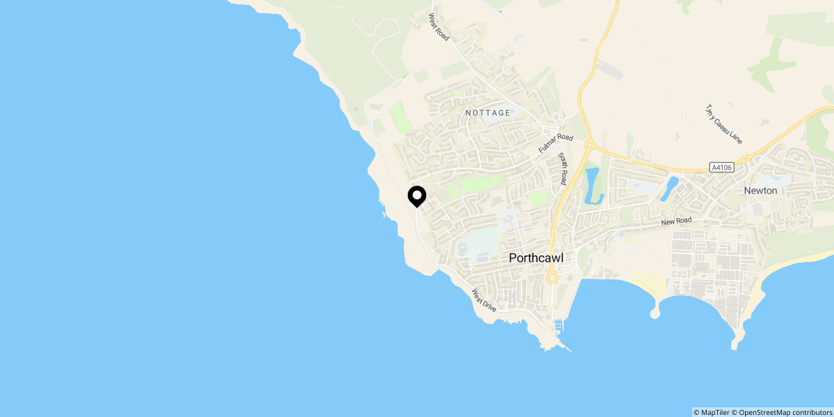 Approximate location of Sanderling Way, Porthcawl, CF36 3TD