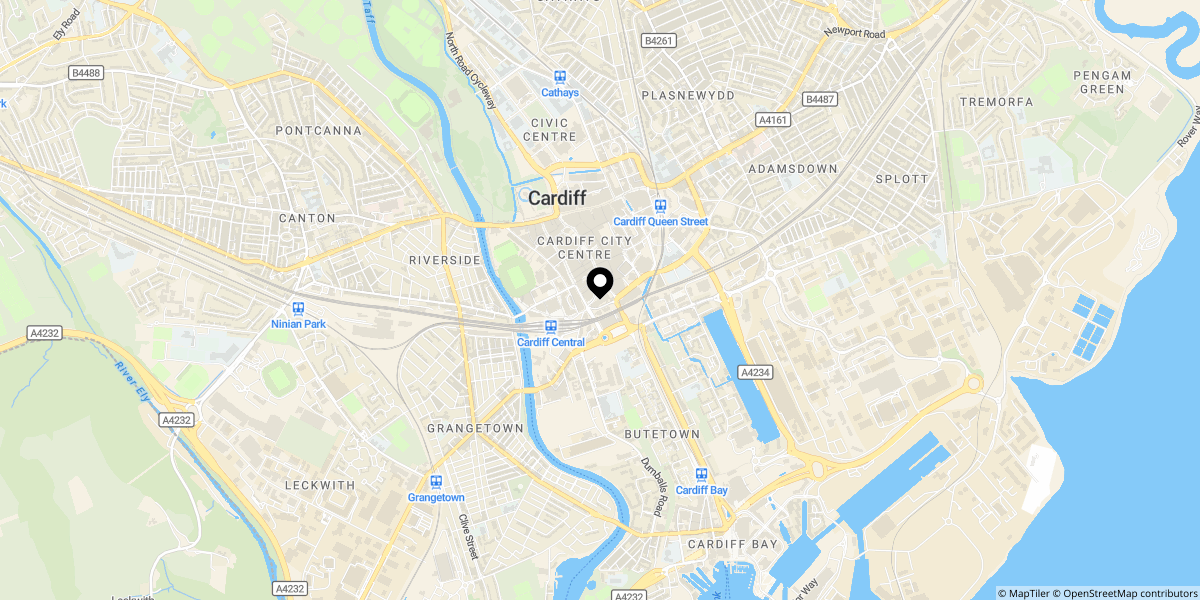 Approximate location of Altolusso, Bute Terrace, Cardiff, Cardiff, CF10 2FF